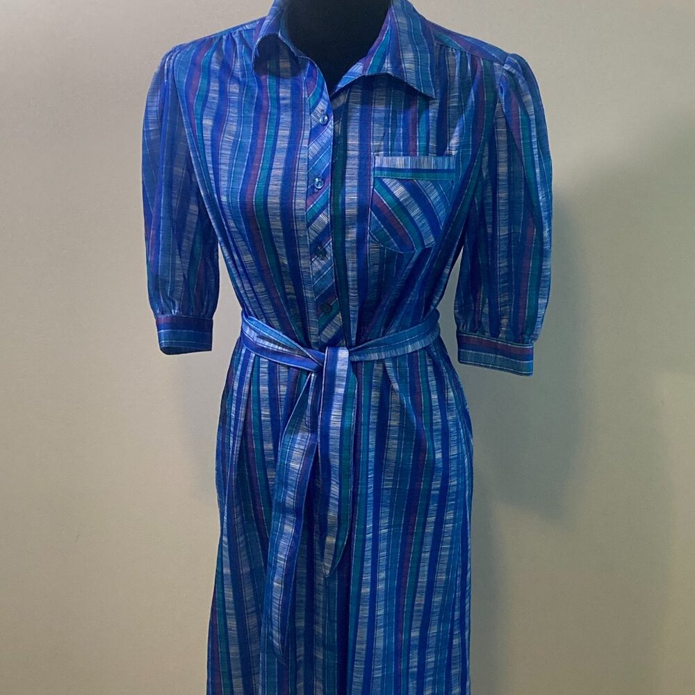 Cute 70s Plaid Shirtwaist Dress